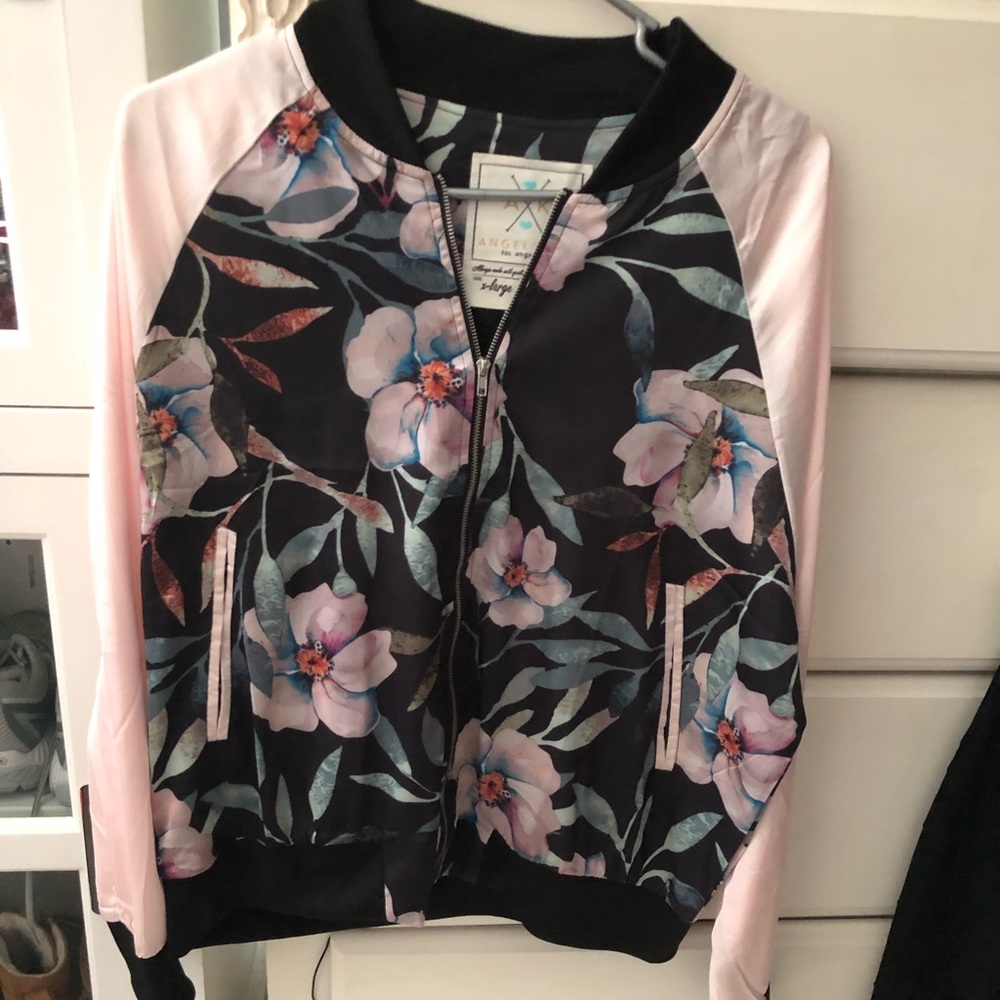 Silk bomber jacket